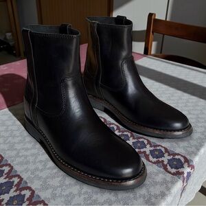 🎉SALE Isabel Marant Susee Leather Camargue Ankle Boots Black